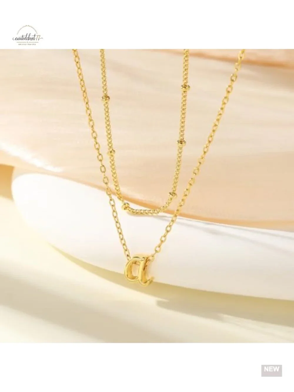 14K Gold Plated Layered Initial Necklace Set - Trendy Choker Stack Jewelry Gift